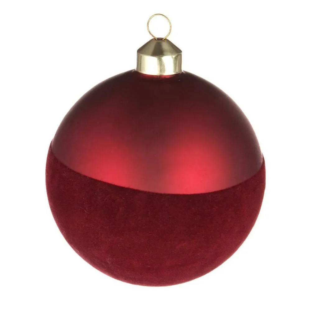 Velvet Flocked and Dipped Christmas Ornaments